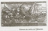 Arras, abbaye St Vaast, element des stalles